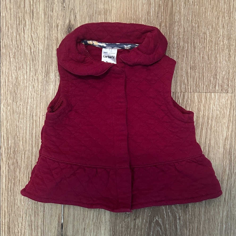 Carter's Quilted Burgundy Baby Vest